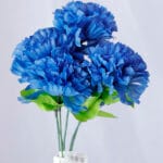 Clavel por 6 – Azul - Flores Artificiales Envios a Bogotá y toda Colombia | Dkora Colombia