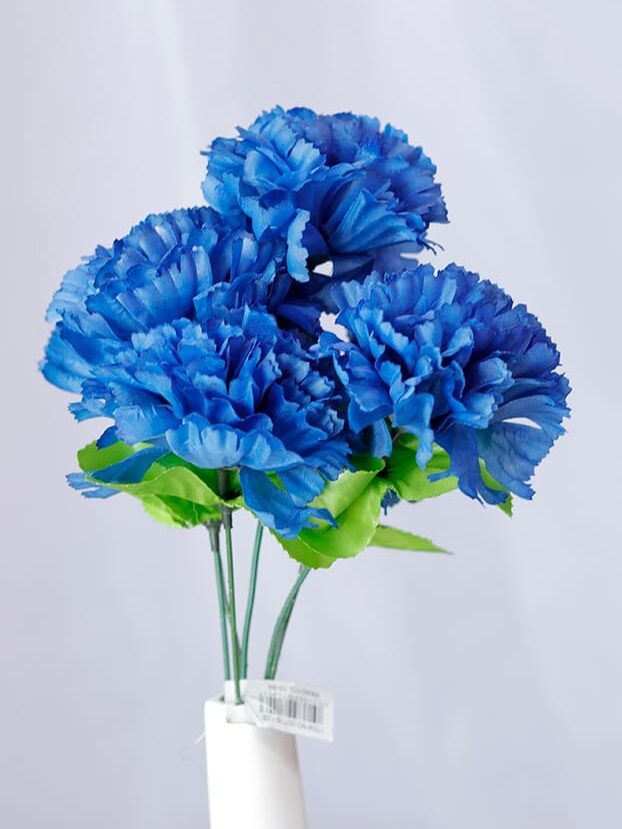 Ramo Clavel por 6 varas – Azul - Flores Artificiales Envios a Bogotá y toda Colombia | Dkora Colombia