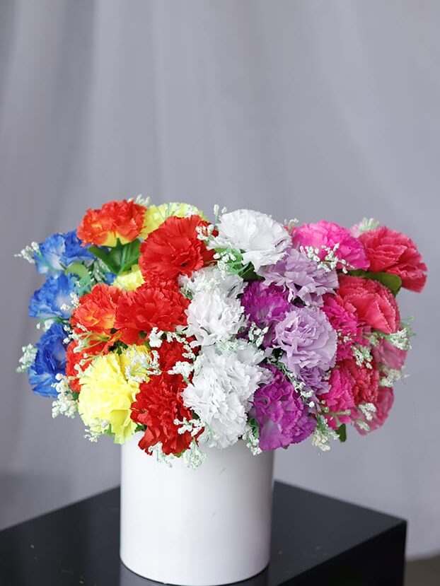 Clavel por 7 - Flores Artificiales Envios a Bogotá y toda Colombia | Dkora Colombia