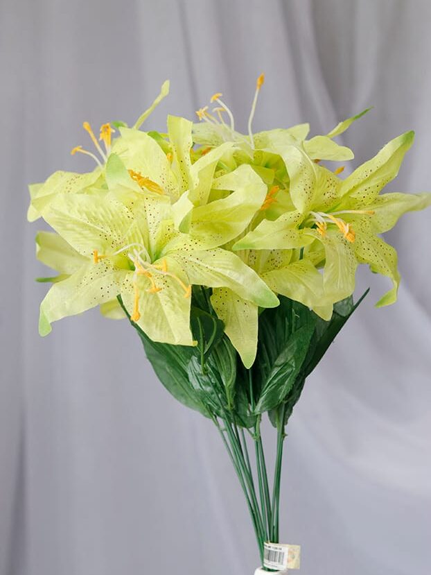 Lirios por 14 – Verde - Flores Artificiales Envios a Bogotá y toda Colombia | Dkora Colombia