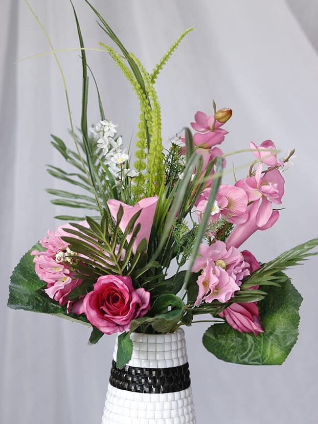 Ramo Tropical por 24 – Rosado - Flores Artificiales Envios a Bogotá y toda Colombia | Dkora Colombia