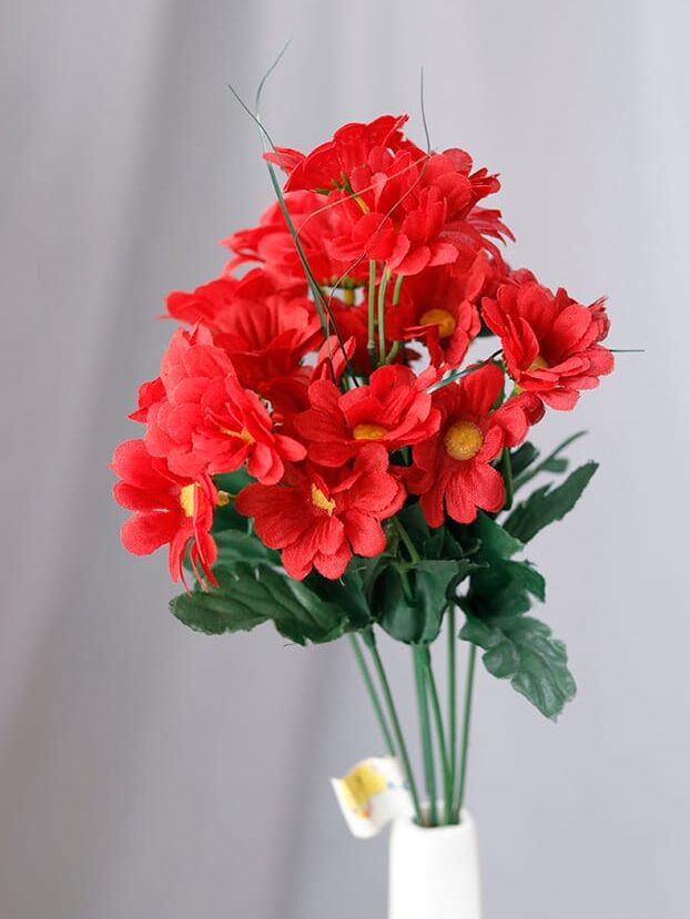 Margarita por 7 – Rojo - Flores Artificiales Envios a Bogotá y toda Colombia | Dkora Colombia