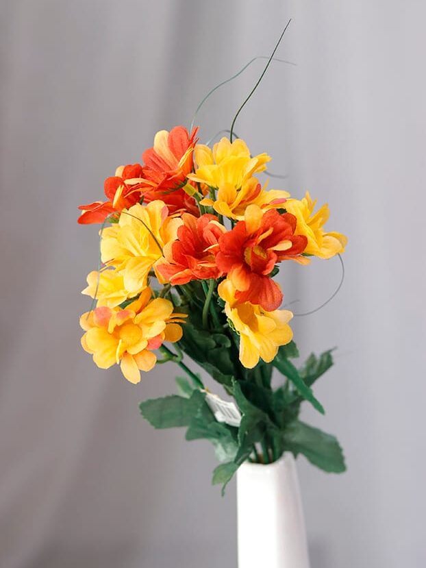 Margarita por 7 – Naranja - Flores Artificiales Envios a Bogotá y toda Colombia | Dkora Colombia