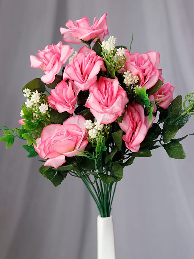 Rosa por 18 – Rosado - Flores Artificiales Envios a Bogotá y toda Colombia | Dkora Colombia