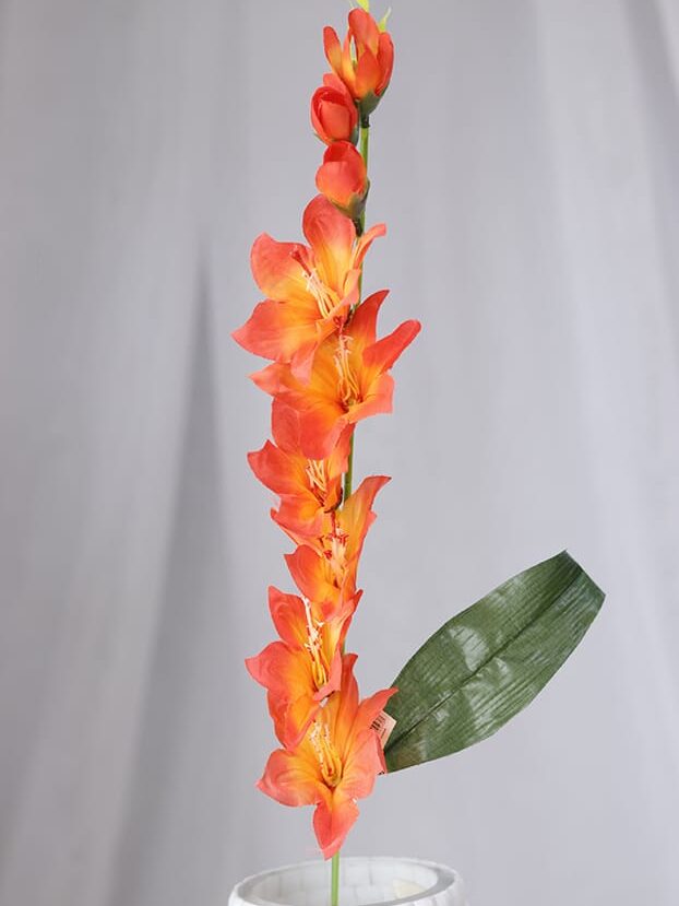 Vara Gladiolo – Naranja - Flores Artificiales Envios a Bogotá y toda Colombia | Dkora Colombia