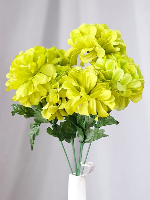 Pompón por 6 – Verde - Flores Artificiales Envios a Bogotá y toda Colombia | Dkora Colombia