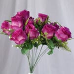 Clavel con Hojas- Blanco - Flores Artificiales Envios a Bogotá y toda Colombia | Dkora Colombia