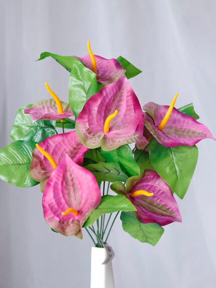 Anturios por 9 - Flores Artificiales Envios a Bogotá y toda Colombia | Dkora Colombia