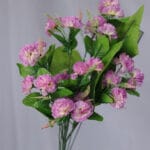 Clavel con Hojas- Blanco - Flores Artificiales Envios a Bogotá y toda Colombia | Dkora Colombia