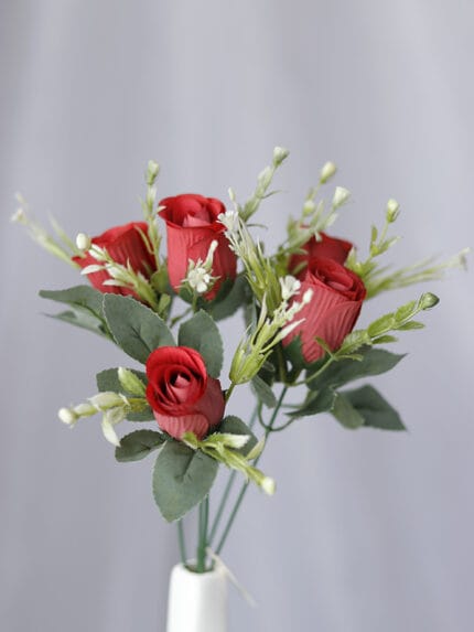 Botón por 7 Rojo - Flores Artificiales Envios a Bogotá y toda Colombia | Dkora Colombia