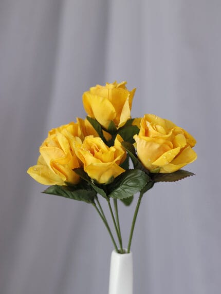 Rosa por 7 – Amarillo - Flores Artificiales Envios a Bogotá y toda Colombia | Dkora Colombia