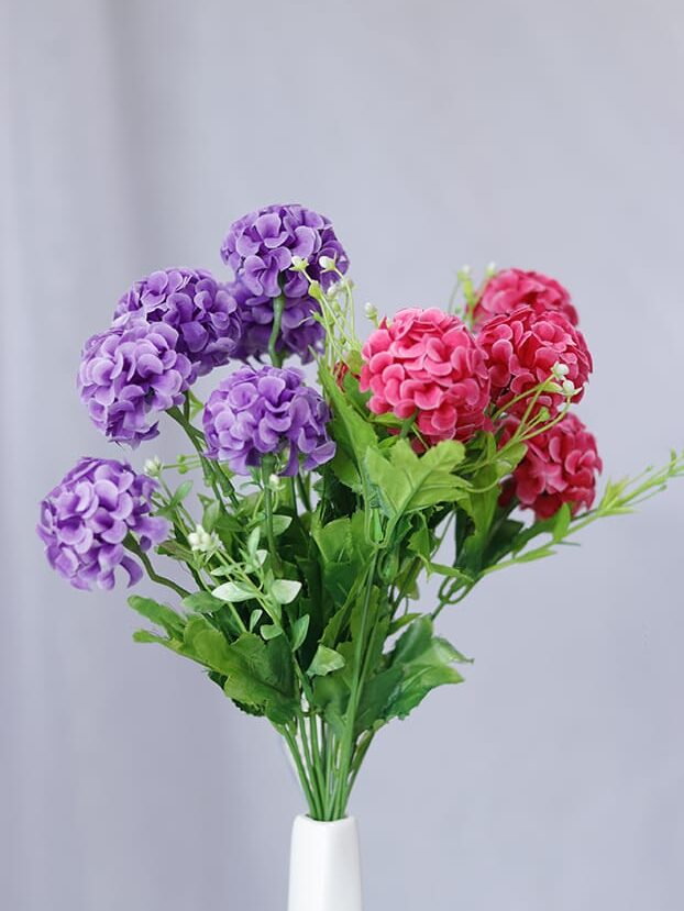 Ramo Hortensia por 7 - Flores Artificiales Envios a Bogotá y toda Colombia | Dkora Colombia