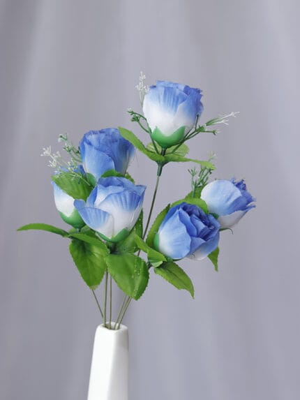 Botón por 6 – Azul y Blanco - Flores Artificiales Envios a Bogotá y toda Colombia | Dkora Colombia