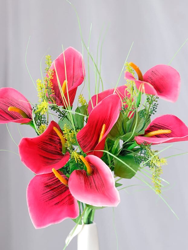 Anturio por 10 - Flores Artificiales Envios a Bogotá y toda Colombia | Dkora Colombia