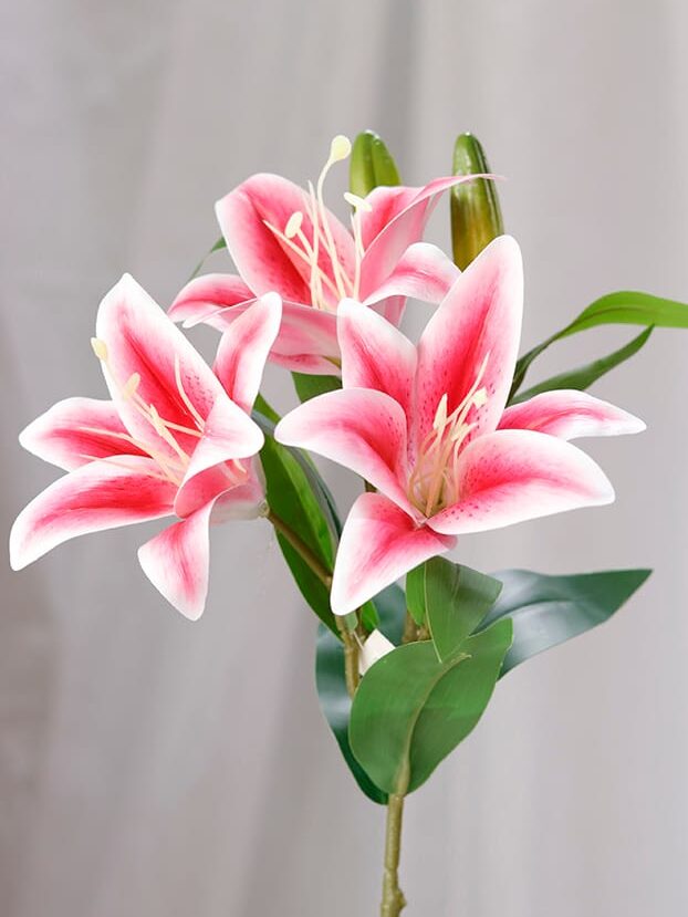 Vara Lirio por 3 – Fucsia - Flores Artificiales Envios a Bogotá y toda Colombia | Dkora Colombia