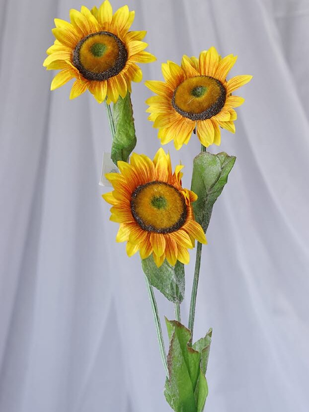 Vara Girasol por 3- Amarillo - Flores Artificiales Envios a Bogotá y toda Colombia | Dkora Colombia