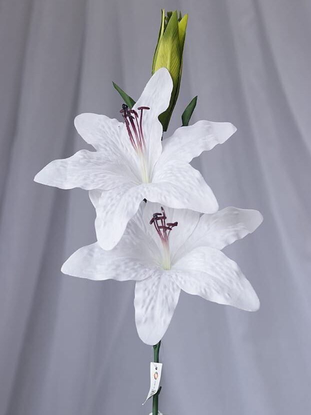 Vara Lirio por 2 – Blanco - Flores Artificiales Envios a Bogotá y toda Colombia | Dkora Colombia