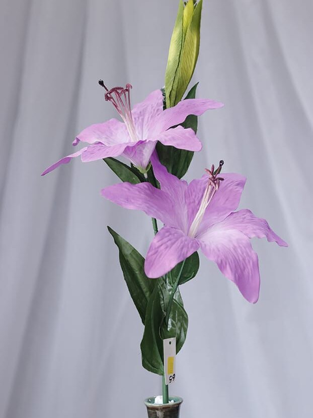 Vara Lirio por 2 – Morado - Flores Artificiales Envios a Bogotá y toda Colombia | Dkora Colombia