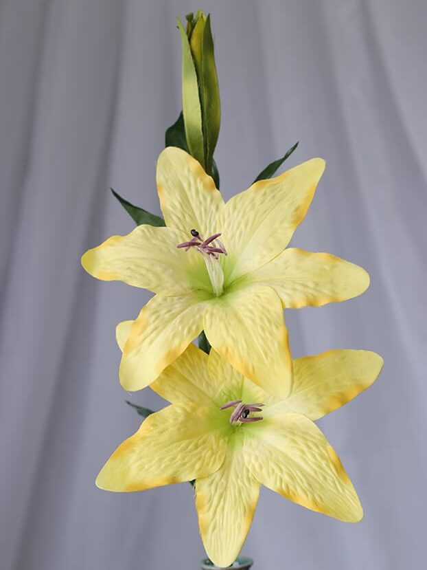 Vara Lirio por 2 – Amarillo - Flores Artificiales Envios a Bogotá y toda Colombia | Dkora Colombia