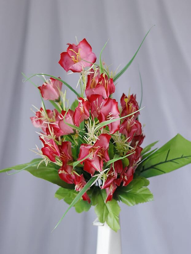 Gladiolo por 10 – Rojo - Flores Artificiales Envios a Bogotá y toda Colombia | Dkora Colombia