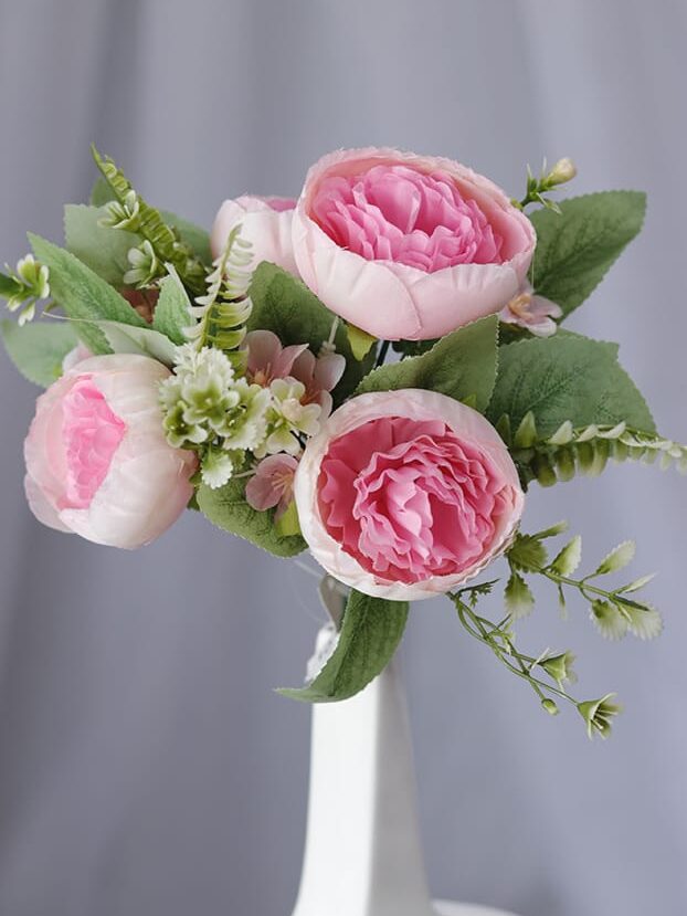 Peonia por 7 – Rosado - Flores Artificiales Envios a Bogotá y toda Colombia | Dkora Colombia