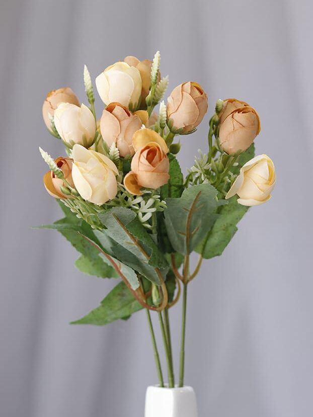 Mini Botón por 5 – Champaña - Flores Artificiales Envios a Bogotá y toda Colombia | Dkora Colombia