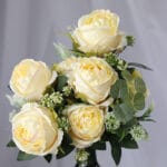 Rosa con Follaje por 10 – Lila - Flores Artificiales Envios a Bogotá y toda Colombia | Dkora Colombia