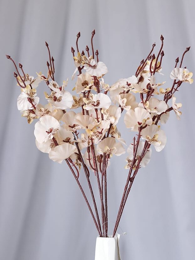 Mini Orquídea por 7 – Champaña - Flores Artificiales Envios a Bogotá y toda Colombia | Dkora Colombia