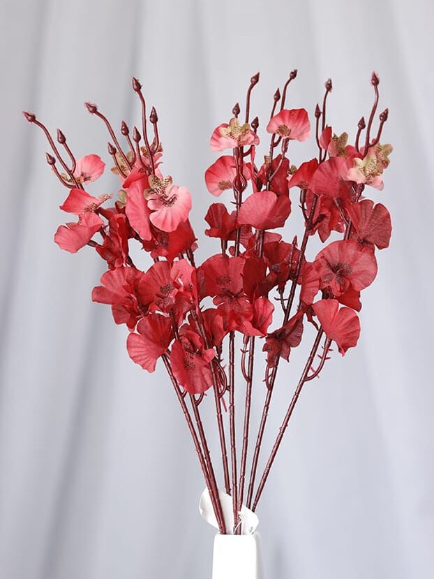 Mini Orquídea por 7 – Rojo - Flores Artificiales Envios a Bogotá y toda Colombia | Dkora Colombia