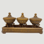 Cofres Vitral con base rectangular por 3 – Café - Centros de Mesa Envios a Bogotá y toda Colombia | Dkora Colombia