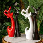 Jarrón con ondas y esfera en el centro - Decora tu Hogar Envios a Bogotá y toda Colombia | Dkora Colombia