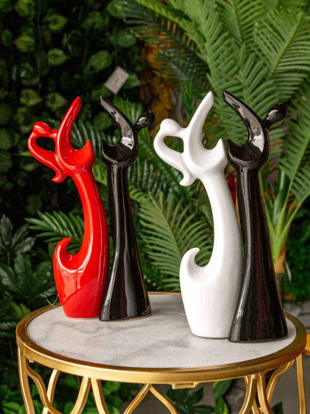 Pareja Corazón - Figuras Abstractas Envios a Bogotá y toda Colombia | Dkora Colombia