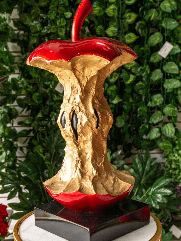 Corazón de manzana mordida – Rojo y Dorado - Decora tu Hogar Envios a Bogotá y toda Colombia | Dkora Colombia