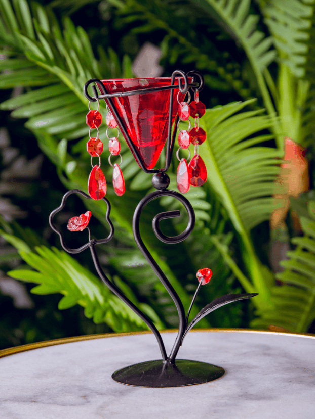 Candelabro Copa Cono por 1- Rojo - Candelabros Envios a Bogotá y toda Colombia | Dkora Colombia