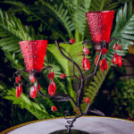 Candelabro Copa Redonda por 2 – Rojo - Candelabros Envios a Bogotá y toda Colombia | Dkora Colombia