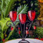 Candelabro Copa Redonda por 2 – Rojo - Candelabros Envios a Bogotá y toda Colombia | Dkora Colombia