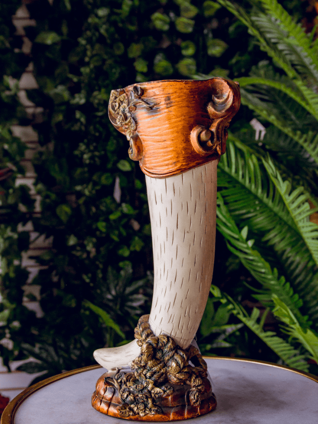 Cuerno Pequeño – Beige y Dorado - Candelabros Envios a Bogotá y toda Colombia | Dkora Colombia