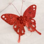 Mariposa Escarchada – Ocre Brillante - Decora tu Navidad Envios a Bogotá y toda Colombia | Dkora Colombia