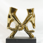 Corazón – Dorado brillante - Amor y Amistad Envios a Bogotá y toda Colombia | Dkora Colombia