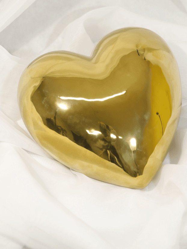 Corazón – Dorado brillante - Amor y Amistad Envios a Bogotá y toda Colombia | Dkora Colombia