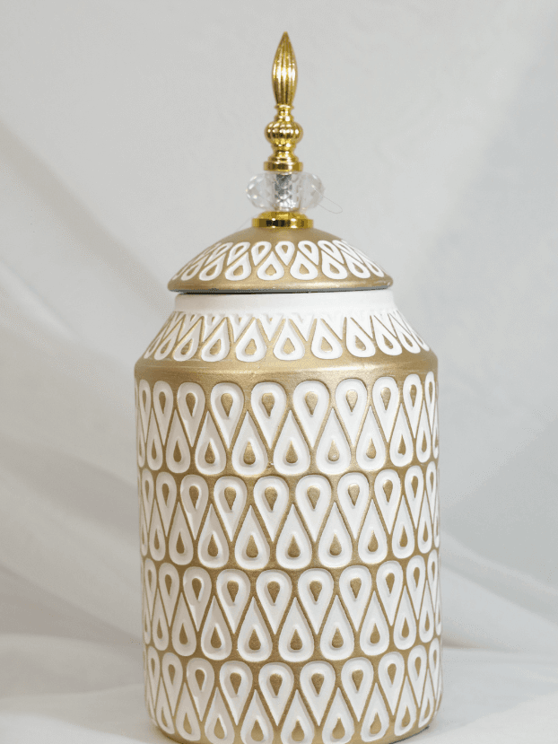 Urna – Blanco y Dorado - Amor y Amistad Envios a Bogotá y toda Colombia | Dkora Colombia