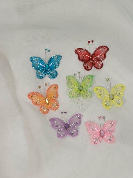 Mini Mariposa con aplique gema por 100 -Surtido - Decora tu Navidad Envios a Bogotá y toda Colombia | Dkora Colombia