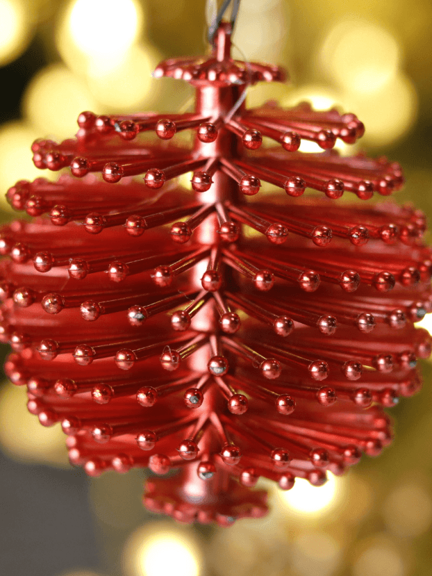 Piña con capas cilíndricas – Rojo - Bolas Envios a Bogotá y toda Colombia | Dkora Colombia