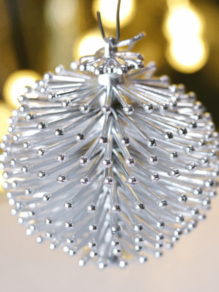 Piña con capas cilíndricas – Plata - Bolas Envios a Bogotá y toda Colombia | Dkora Colombia