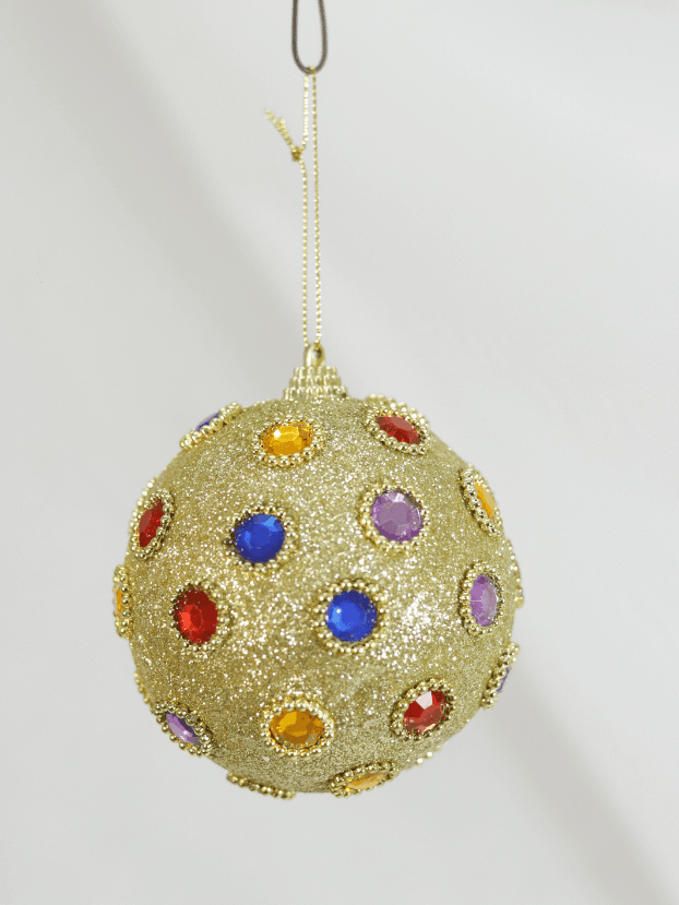 Bola N10 gemas de colores – Dorado - Bolas Envios a Bogotá y toda Colombia | Dkora Colombia