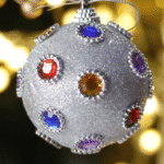 Bola N8 con Gemas Transparente- Plata - Bolas Envios a Bogotá y toda Colombia | Dkora Colombia