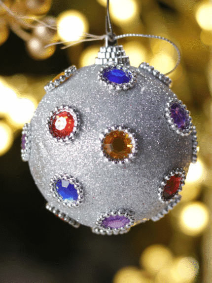 Bola N8 con piedras de colores – Plata - Bolas Envios a Bogotá y toda Colombia | Dkora Colombia