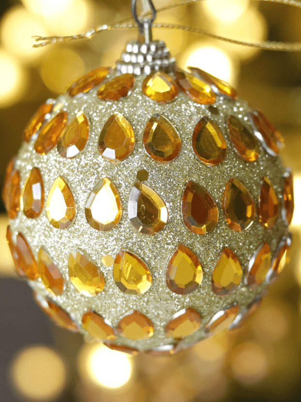 Bola N8 con Gemas Doradas- Dorada - Bolas Envios a Bogotá y toda Colombia | Dkora Colombia