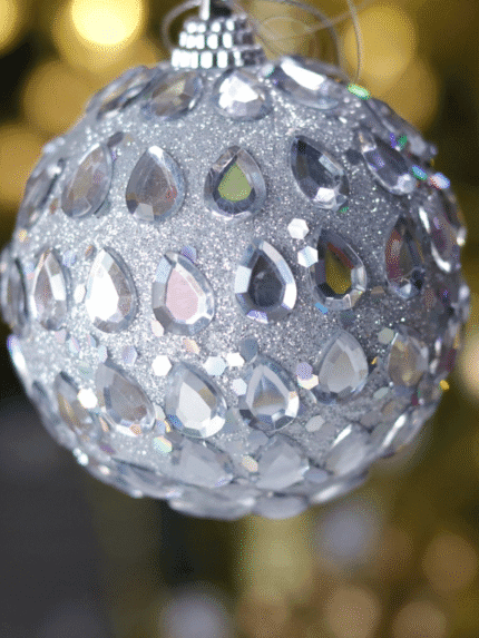 Bola N8 con Gemas Transparente- Plata - Bolas Envios a Bogotá y toda Colombia | Dkora Colombia