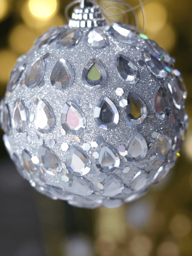 Bola N8 con Gemas Transparente- Plata - Bolas Envios a Bogotá y toda Colombia | Dkora Colombia